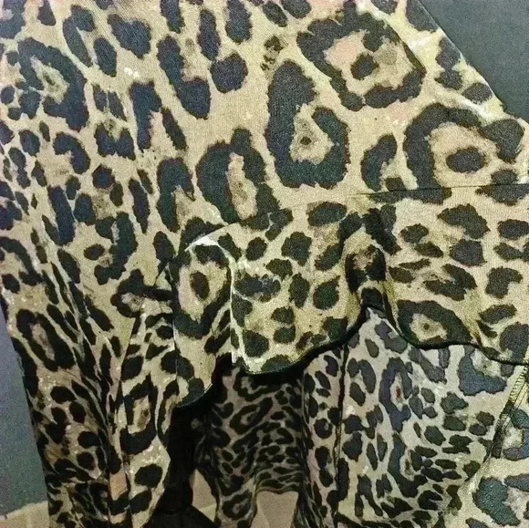 Womans Cheetah Print Womans Hi-Lo Skirt Size XL - Picture 3 of 10
